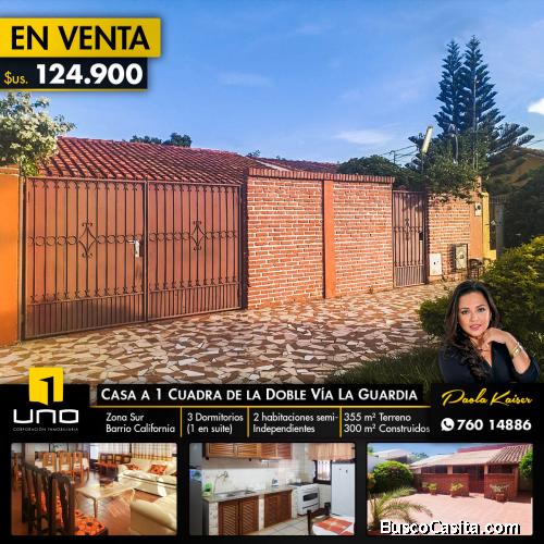Casa en venta zona doble vía a la guardia, Barrio California