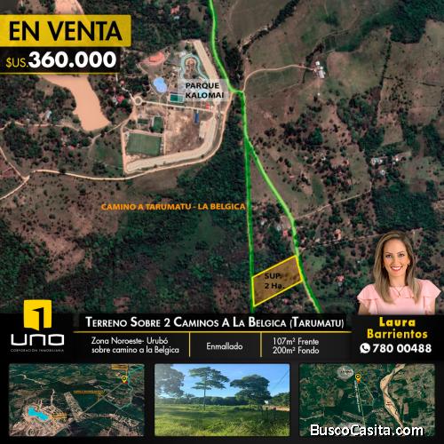 TERRENO EN VENTA SOBRE 2 CAMINOS A LA BELGICA (TARUMATU)