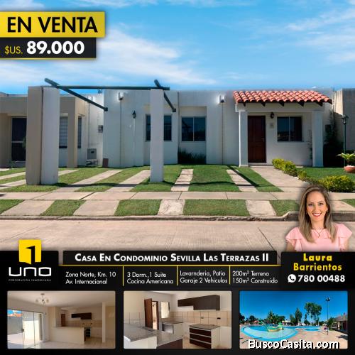 CASA EN VENTA CONDOMINIO SEVILLA LAS TERRAZAS II