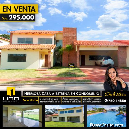 Linda casa en venta a estrenar en condominio