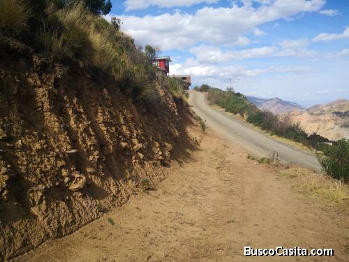 Vendo terreno hermosa zona en contacto con la naturaleza L a Paz