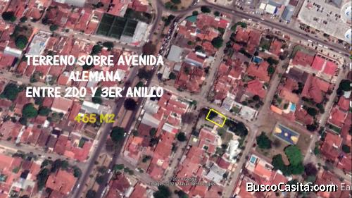 Terreno en Venta  Sobre Av. Alemana