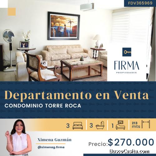 EQUIPETROL, AMPLIO DEPARTAMENTO DE 3 DORMITORIOS EN CONDOMINIO TORRE ROCA