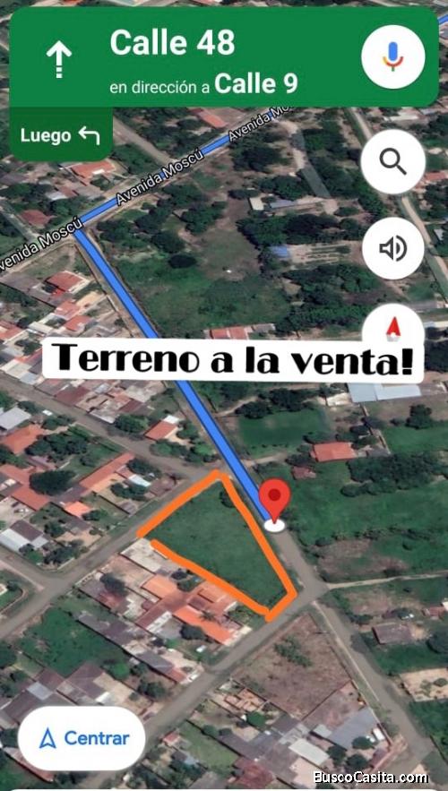 Hermoso lote de 1800 my con 3 frentes en Santa Cruz
