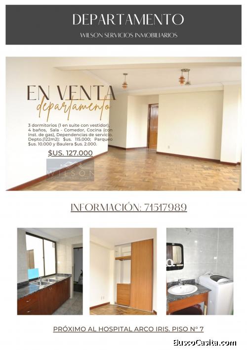 VENTA DEPARTAMENTO. MIRAFLORES (altura del Hospital Arco Iris) 