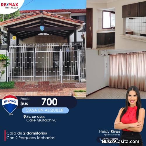CASA EN ALQUILER ZONA NORTE AV. LOS CUSIS