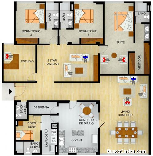 Hermoso departamento en venta ubicado en la prolongacion 25 de Calacoato Condominio La Arboleda 