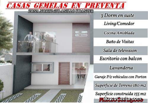 CASAS GEMELAS EN VENTA - ZONA NORTE, EXELENTE UBICACION!!