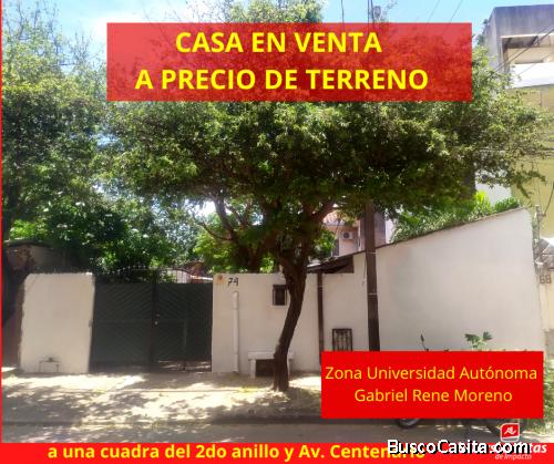 ¡CASA EN VENTA COMO TERRENO!