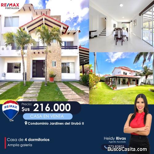 CASA EN VENTA - JARDINES DEL URUBÓ II