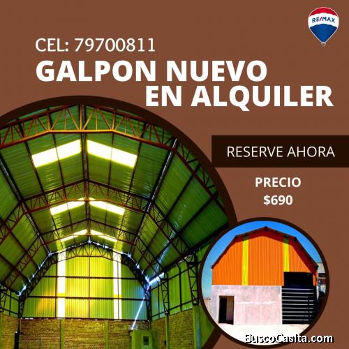 GALPON EN ALQUILER NUEVO