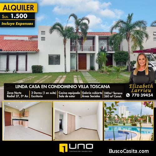 LINDA CASA EN CONDOMINIO VILLA TOSCANA 