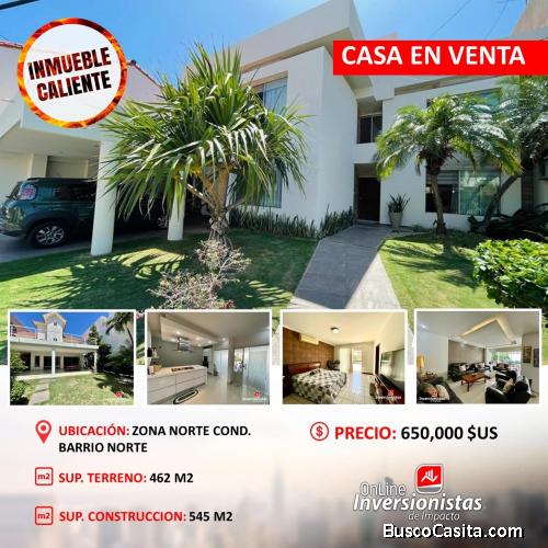 Hermosa Casa en Venta en Condominio - Zona Norte