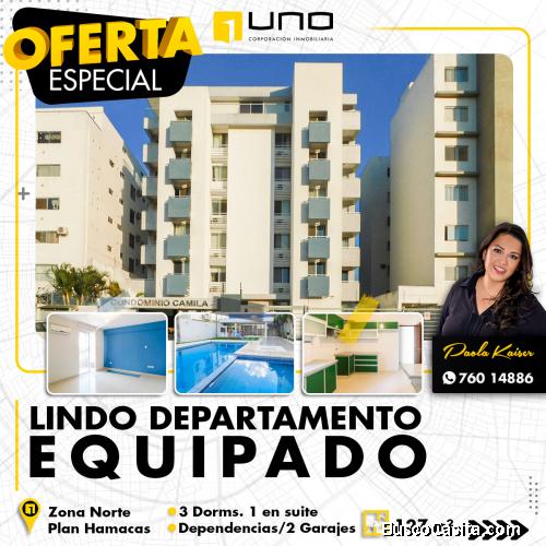 departamento en venta , 2 garajes y baulera