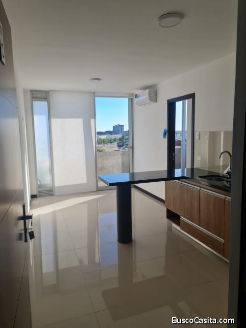 DEPARTAMENTO ANTICRETICO Monoambiente, semi amoblado, 7mo anillo, banzer. edificio, 2do piso