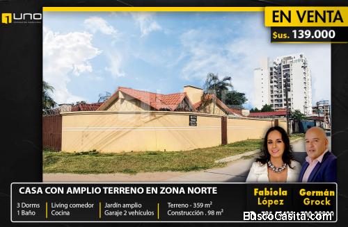 CASA EN VENTA, AMPLIO TERRENO, IDEAL PARA EMPRESA O INVERSION POR INMEJORABLE UBICACION, AV ALEMANA 