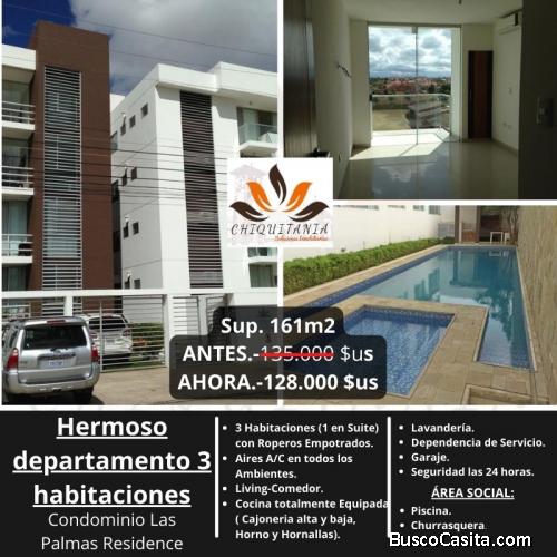AMPLIO DEPARTAMENTO 3 HAB. COND. LAS PALMAS RESIDENCE