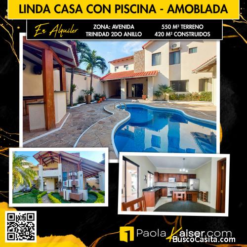 Casa amoblada en alquiler