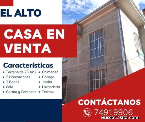 HERMOSA CASA EN VENTA EN LA PAZ EL ALTO 