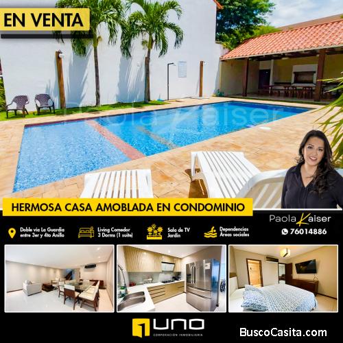 Casa amoblada en venta, en Condominio