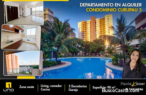 Departamento en alquiler, Condominio Curupau