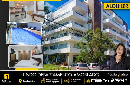 Departamento amoblado en alquiler, Equipetrol, santa Cruz