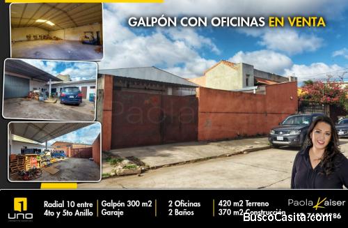 Galpon con oficinas en venta, Zona Radial 10