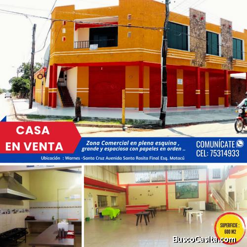 CASA COMERCIAL EN VENTA - EN WARNES - SANTA CRUZ 