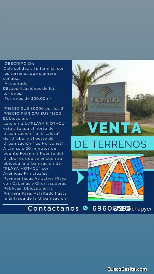 Tres terrenos en venta 