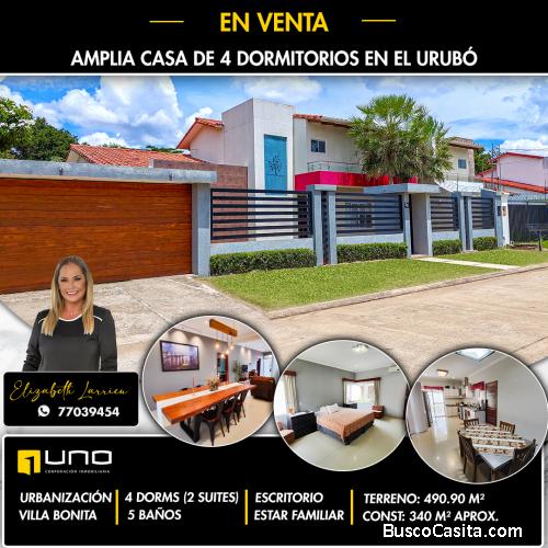Casa de 4 dormitorios en venta en Urbanizacion Villa Bonita