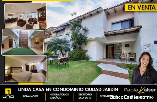 Linda casa en venta, Condominio Ciudad Jardin