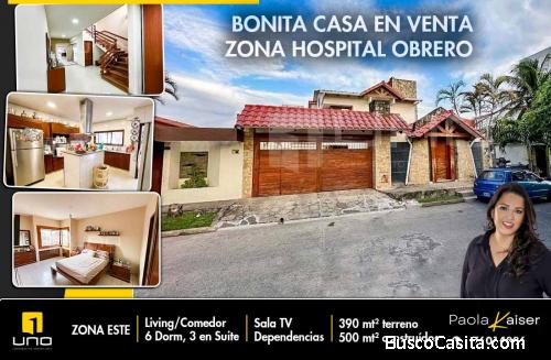 Bonita casa en venta, frente al hospital Obrero
