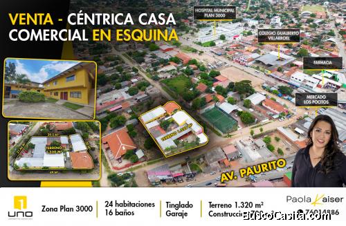 Casa comercial en venta, Plan 3000, Santa Cruz