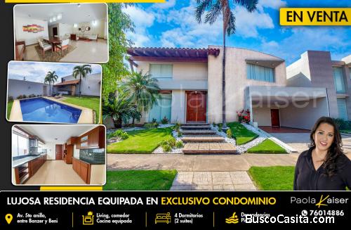 Casa con piscina en venta, Condominio La Hacienda 1, Santa Cruz