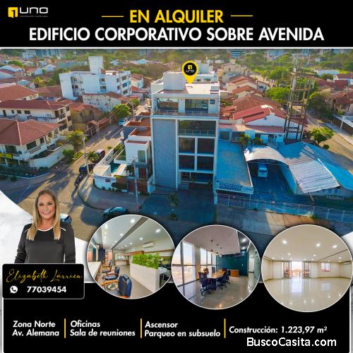 Edificio corporativo en alquiler zona norte sobre Avenida Alemana