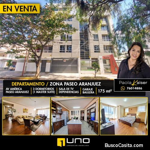 Departamento en venta, Zona Norte, Paseo Aranjuez, Cochabamba