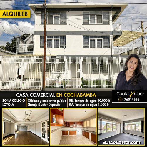 Casa centrica en alquiler en Cochabamba