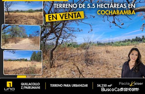 Terreno en venta, Quillacollo, Cochabamba