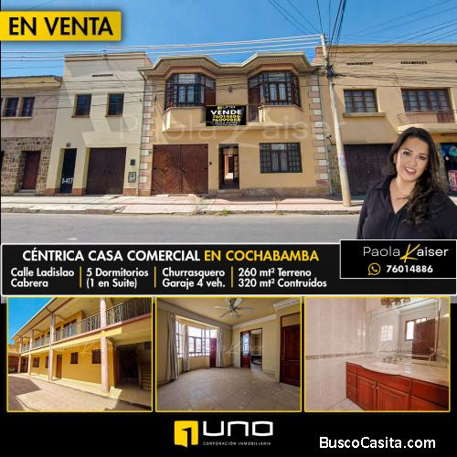 Centrica casa en venta en Cochabamba