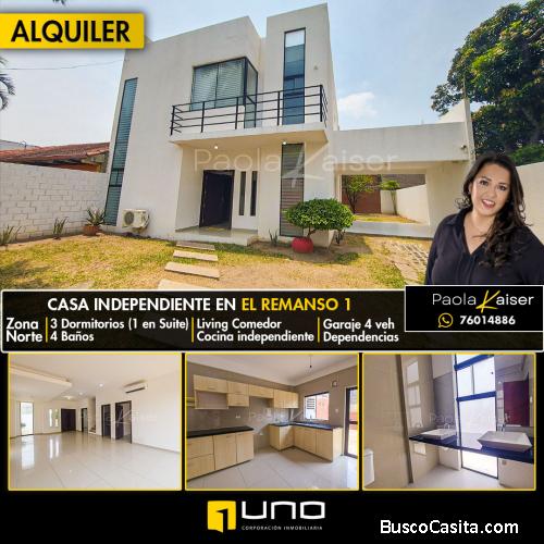 Linda casa en alquiler, Zona Norte, Santa Cruz