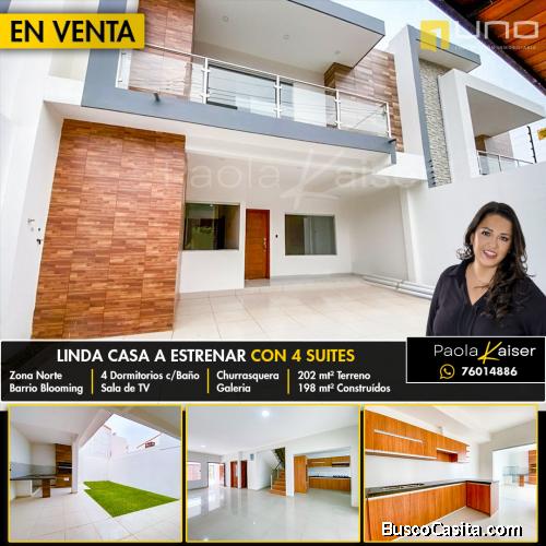 Linda casa a estrenar, 4 suites, zona norte