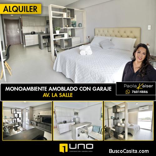 Departamento amoblado con garaje en alquiler