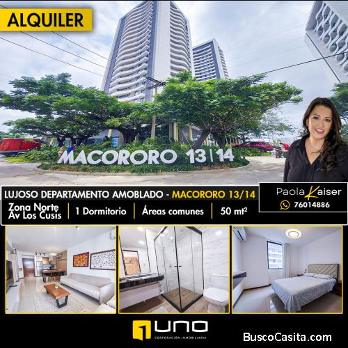 Moderno departamento amoblado en alquiler, Zona Norte