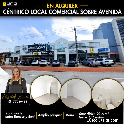 Local comercial en alquiler sobre 3er anillo interno 