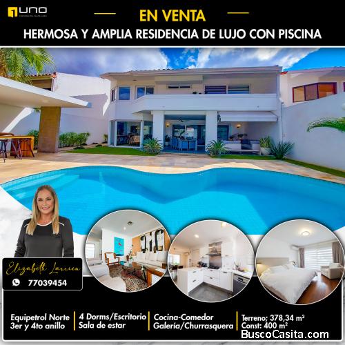 Casa totalmente equipada en venta zona Equipetrol