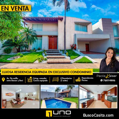 Hermosa casa con piscina en venta, Condominio La Hacienda 1