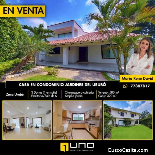 Casa en Venta, 3 Dormitorios, Condominio Jardines del Sur