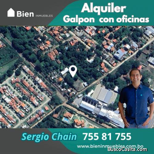 ALQUILER IDEAL PARA EMPRESA , OFICINAS GALPON Y AMPLIO TERRENO