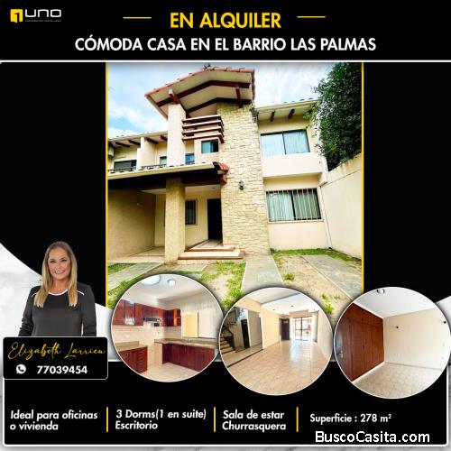 CASA EN ALQUILER BARRIO LAS PALMAS 