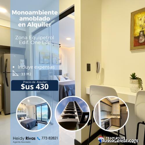 Monoamabiente Amoblado Zoan Equipetrol